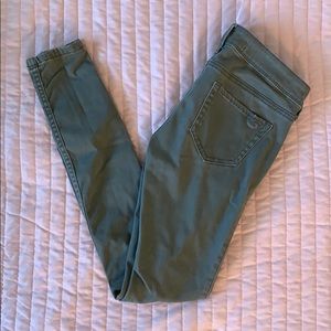 Olive Green Low Rise Jean Leggings